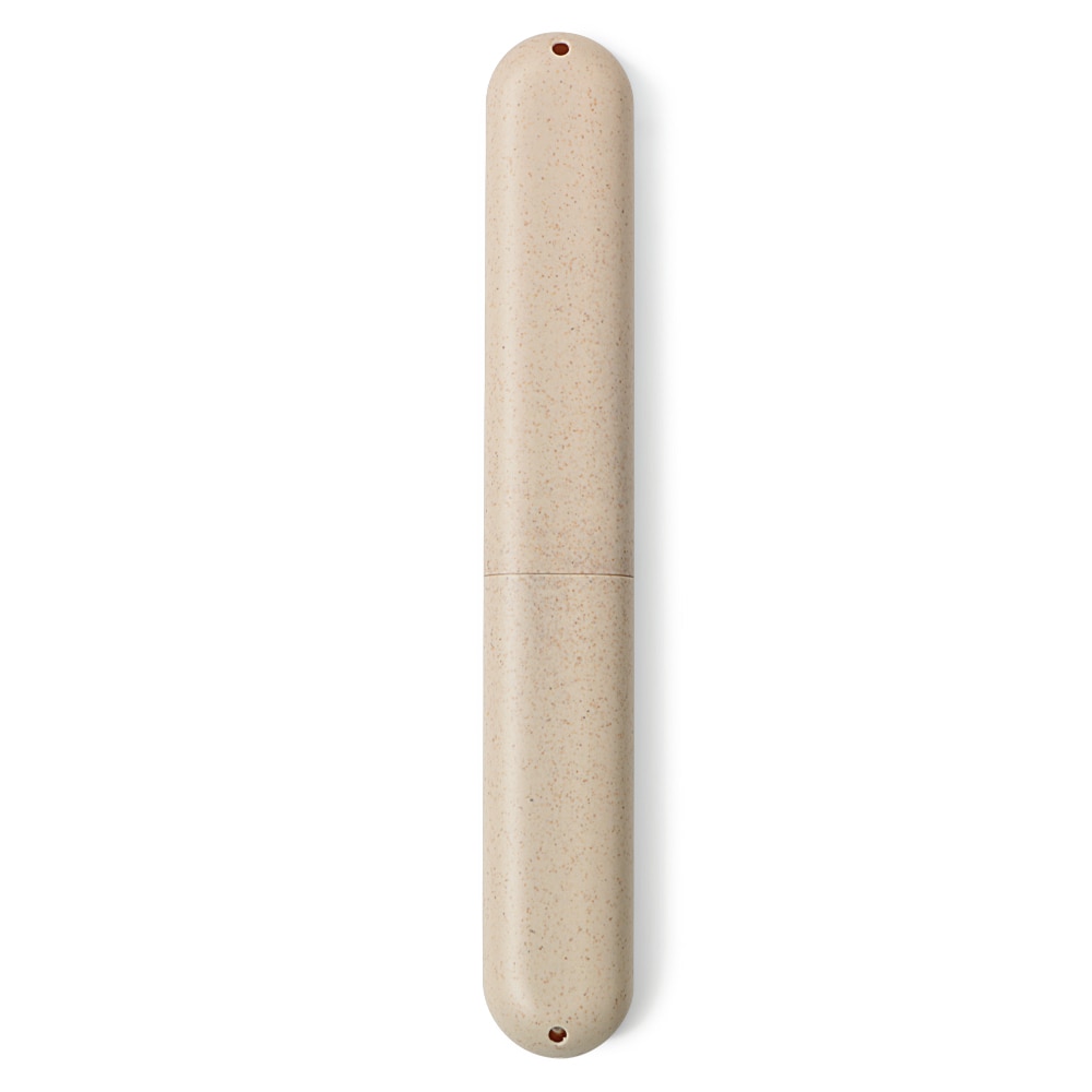Health Tooth Brushes Protector Portable Travel Toothbrush Box Toothbrush Tube Cover Case Wheat Straw 1pc Dustproof – white 5